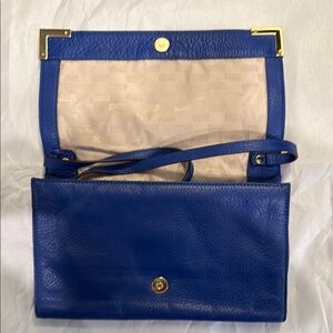 MICHAEL Michael Kors Blue Leather Clutch